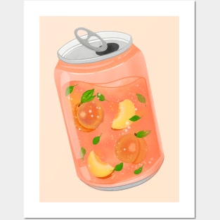 Peach Soda Drink Posters and Art